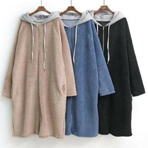 빅사이즈사랑해요 Q118L311 캐주얼양털뽀글이집업 EM