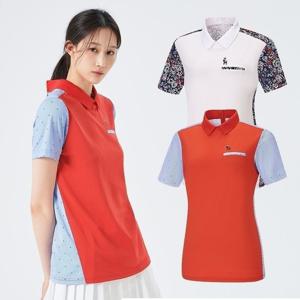 비티알 BTR 골프 여성 여름 배색 반팔 카라티셔츠 코니아(여) BPT4901W