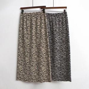 빅사이즈사랑해요 G838L405 레오파드플리츠스커트 KD