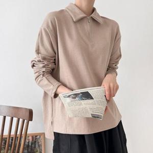 아이우먼 제니퍼카라지퍼긴팔티 EMS697M409 빅사이즈