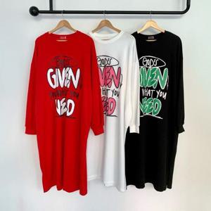 빅사이즈캐주얼원피스 S686L409 니드롱프린팅박스원피스 MA