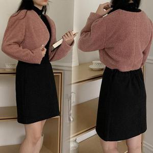 위쉬몰 MO 폼폼양털오픈크롭자켓(Q227H410) 빅사이즈