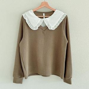 아이우먼 로멘스프릴카라니트티 GOT088M411 빅사이즈