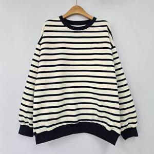 아이우먼 모모라운드단가라맨투맨 EMT248M411 빅사이즈