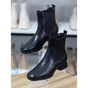 바이로쏘 세이브존06 소가죽 첼시 밴딩 청키힐 3.5cm 앵클부츠 (BY)24F12270CE2