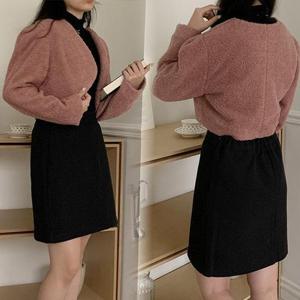 위쉬몰 MO 폼폼양털오픈크롭자켓(Q227H411) 빅사이즈