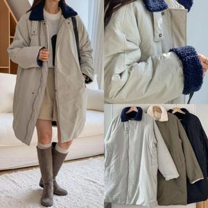 위쉬몰 BN 뽀글이배색카라사파리(T402H412) 빅사이즈