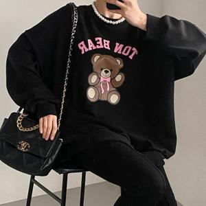 아이우먼 리본베어오버기모맨투맨 RAT584M412 빅사이즈