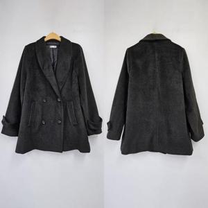 빅사이즈울코트 T383L501 퓨어Y울더블루즈코트 BG