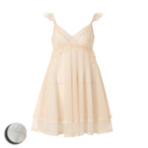 비너스 러블리한 스타일 자카드 레이스 시스루 풀슬립 VFS1803