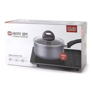 키친플라워 IH세라믹냄비편수(18CM)
