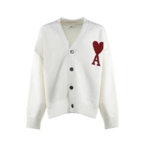 (명품) 아미 하트 울 가디건 화이트 BFUKC006