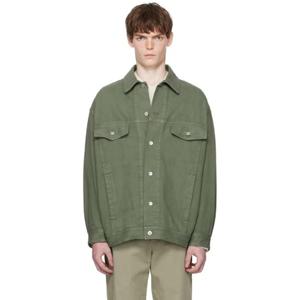 아페쎄 청자켓 그린 엘비스 데님 재킷 252252M177001