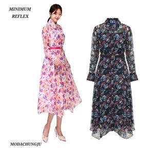 [미니멈]MD 카라넥 앞단추 여밈 언발 쉬폰 원피스 MD MZAGWO2930