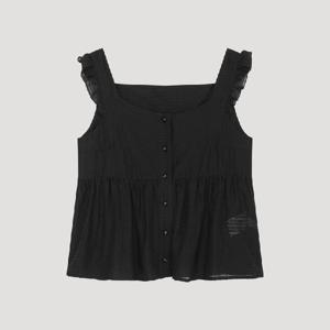 [리스트]프릴 스퀘어넥 슬리브리스 블라우스 (TWWBLP62710)