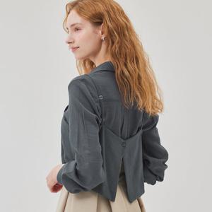 [매긴]백버튼 뷔스티에 블라우스 PBMF5F1BL5000