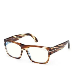 톰포드 톨토이즈쉘 렉탱귤러 풀 림 안경테 FT6035 B 55055 055