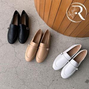 [디자이어로즈] 심플 소가죽 로퍼 3cm 가을 단화