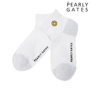 파리게이츠 (521E7SC051) 여성 스마일 자수 글리터 프릴 단목 양말