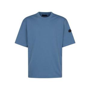 26 SS 몽클레어 로고 패치 와펜 라운드넥 티셔츠 블루 918C0003083927