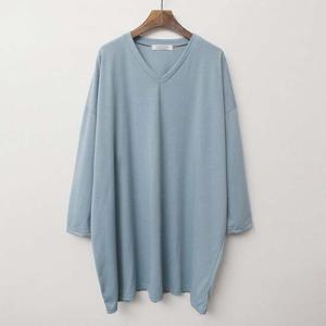 여성 빅사이즈 낫띵브이넥롱박스티 NOC513M305