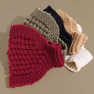 겨울 데일리 니트 헤어밴드 반다나 두건 방한 머리띠