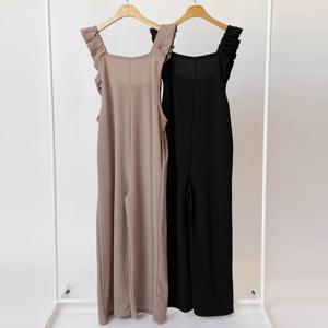 나야홍 / 빅사이즈바지 V310L512 날개주름숄더점프수트 AR