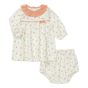 [블루독베이비] 26 SS(크림)피치플라워 드레스(4611340001)원피스 신생아 백일 돌 간절기 선물 조카 유아 4611340001