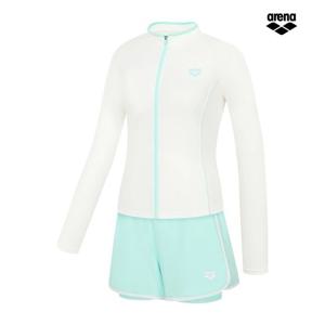 아레나 웨이비 레귤러핏 집업 래쉬가드 3PCS 세트 A6BL1PS01 WHT