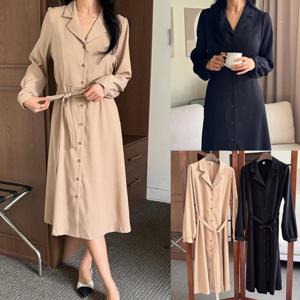 나야홍 / 위쉬몰 YP 리본허리끈실키원피스(V856H512) 빅사이즈