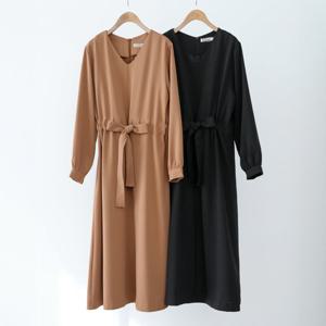 나야홍 / 빅사이즈원피스 Q381L512 엘레강스브이리본원피스 WB