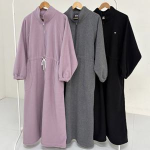 나야홍 / 빅사이즈원피스 V951L601 끈매듭후리스포켓원피스 PO