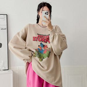 나야홍 / 아이우먼 패밀리카기모맨투맨티 POT513M601 빅사이즈