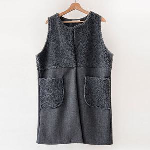 나야홍 / 빅사이즈베스트 T524L601 러블리양털오픈롱조끼 BS