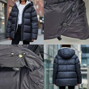 나야홍 / 빅사이즈아우터 V954L601 베이직후드똑딱이패딩 SM