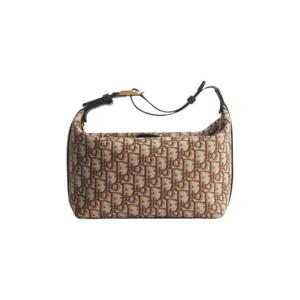 디올 젯 파우치 디올 오블리크 자카드 브라운 2DBCA612YUS-H45E