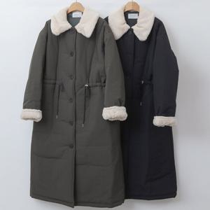 나야홍 / 빅사이즈아우터 V750L601 보들털스트링롱코트 LY