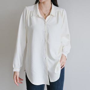 나야홍 / 아이우먼 줄자수포인트블라우스 LYV745M601 빅사이즈