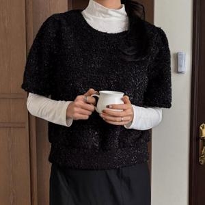 나야홍 / 아이우먼 샤인퍼프반팔블라우스 YPX028M601 빅사이즈