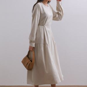 나야홍 / 아이우먼 안나플레어주름원피스 WBX039M601 빅사이즈