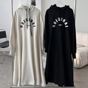 나야홍 / 빅사이즈원피스 X023L601 끈후드오리지널원피스 GB