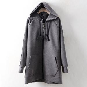 나야홍 / 아이우먼 소매나염후드집업 MN0138M601 빅사이즈