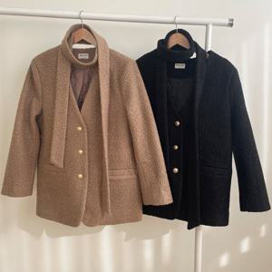 나야홍 / 빅사이즈아우터 X035L601 브이뽀글얇은타이자켓 MO