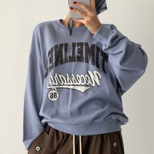 나야홍 / 아이우먼 라인레터링오버맨투맨 MCX074M601 빅사이즈