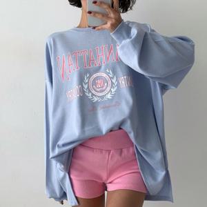 나야홍 / 아이우먼 맨해탄프린팅롱티셔츠 MCX079M601 빅사이즈