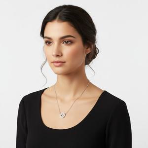 엠포리오 아르마니 공식 아르마니 키 베이직 펜던트 실버 목걸이 EG3585040