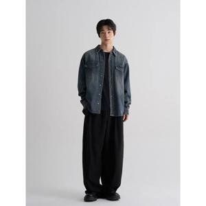 (456264SS2P) [에잇세컨즈] 워싱 웨스턴 데님 셔츠  블루