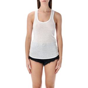 이자벨마랑에뜨왈 리넨 라운드넥 슬리브리스 탱크 탑 TS0261FBB