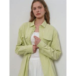 제너럴아이디어 UNI 워시드 더블 포켓 셔츠 [LIME] GF1USH002 383906