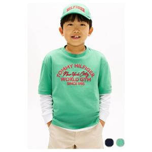 [타미힐피거칠드런] 러버 프린트 로고 티셔츠 (T42G1KKO520BT1) 8세 16세 T42G1KKO520BT1